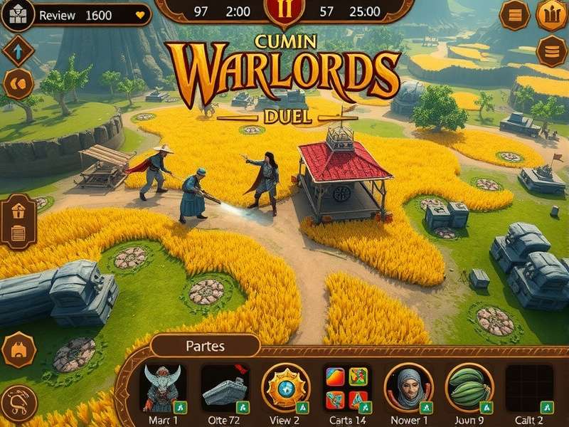 Cumin Warlord Duel gameplay screenshot showing players battling in cumin fields